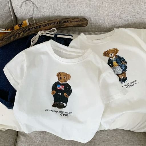חולצת טריקו לילדים עם דובון — תמונה 1